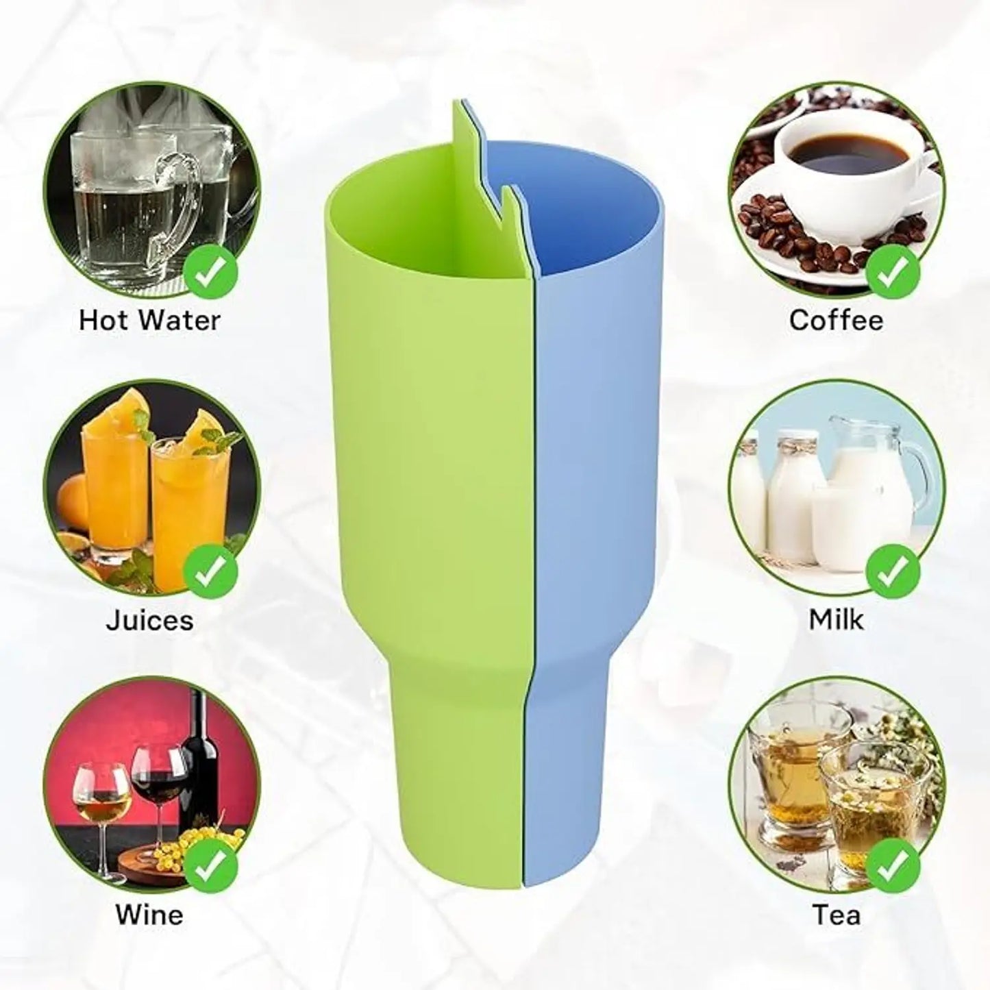 Silicone Travel Mug With Structured Compartments