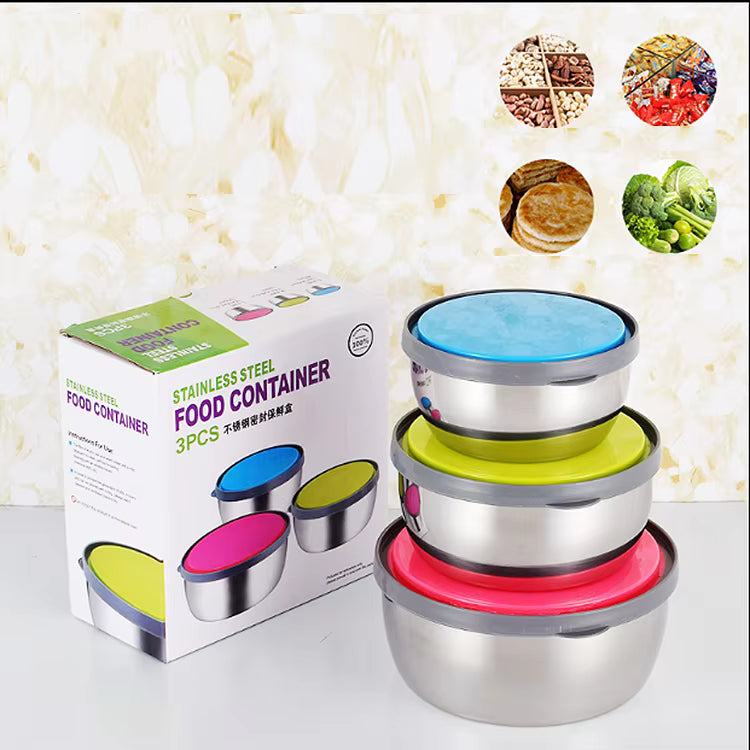 3Pcs Food Container with Lid