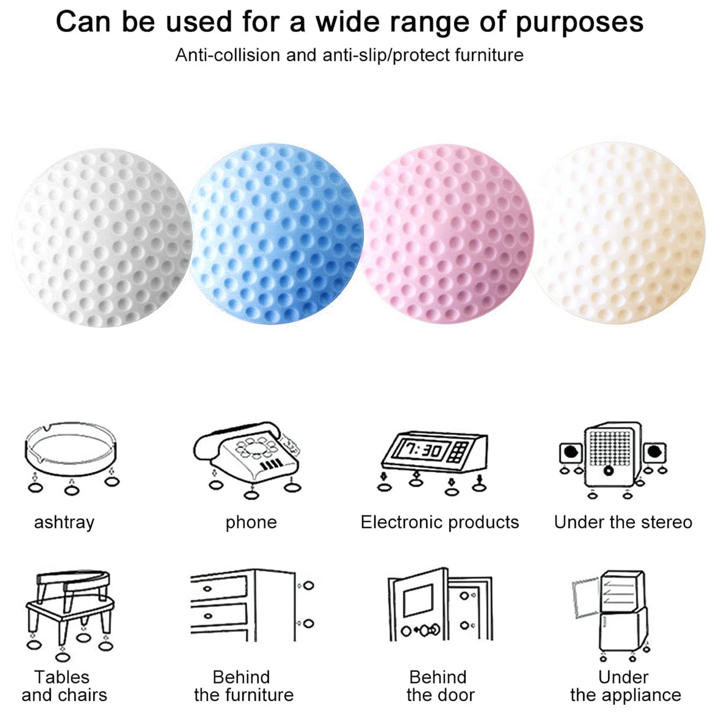5Pcs Rubber Wall Protector, Home and Living
