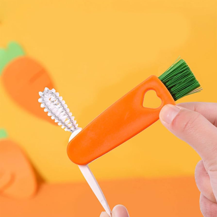 3 In 1 Carrot Cleaning Brush For Easy Cleaning
