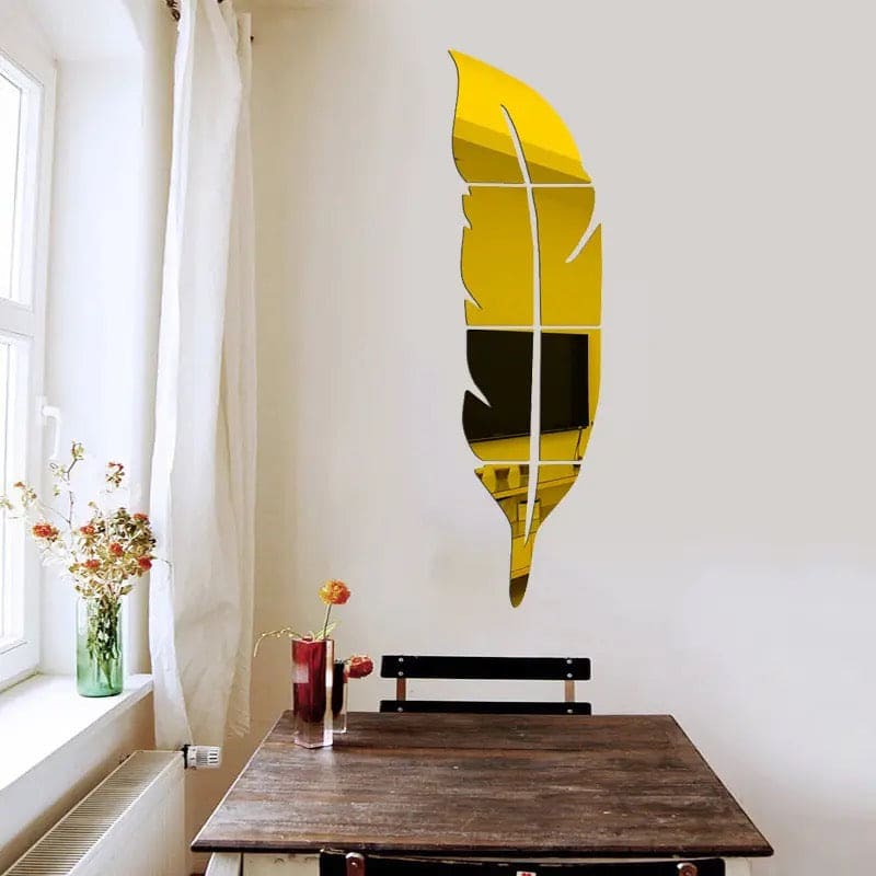 Acrylic Feather Mirror