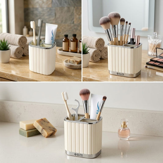 Multi Purpose Plastic Toothpaste & Cosmetic Brush Holder