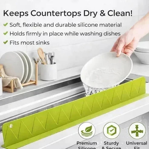Flexible Water Dam Barrier for Kitchen Sink and Vanity