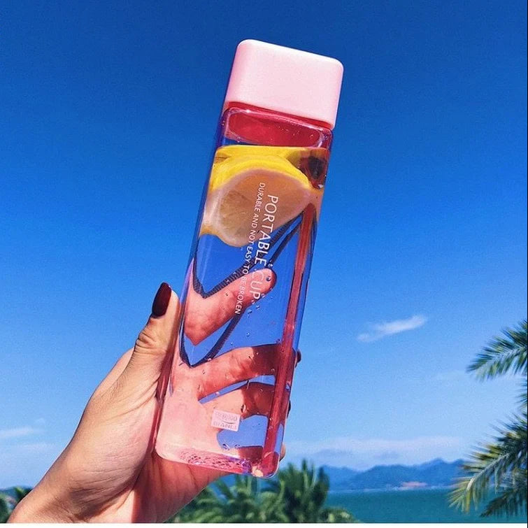 BPA Free & Reusable Square Water Bottle