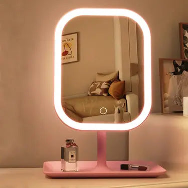 Smart Touch Lighted Mirror With Built-In USB Charger