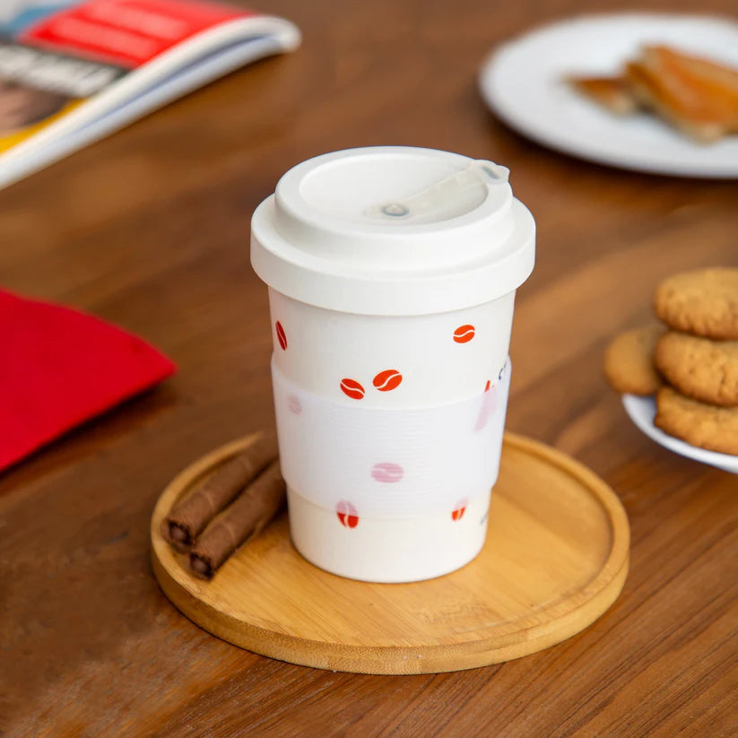 Eco Bamboo Travel Mug With Lock Seal Durable & Reusable