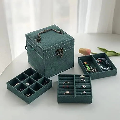 3 Layers Velvet Jewelry Organizer