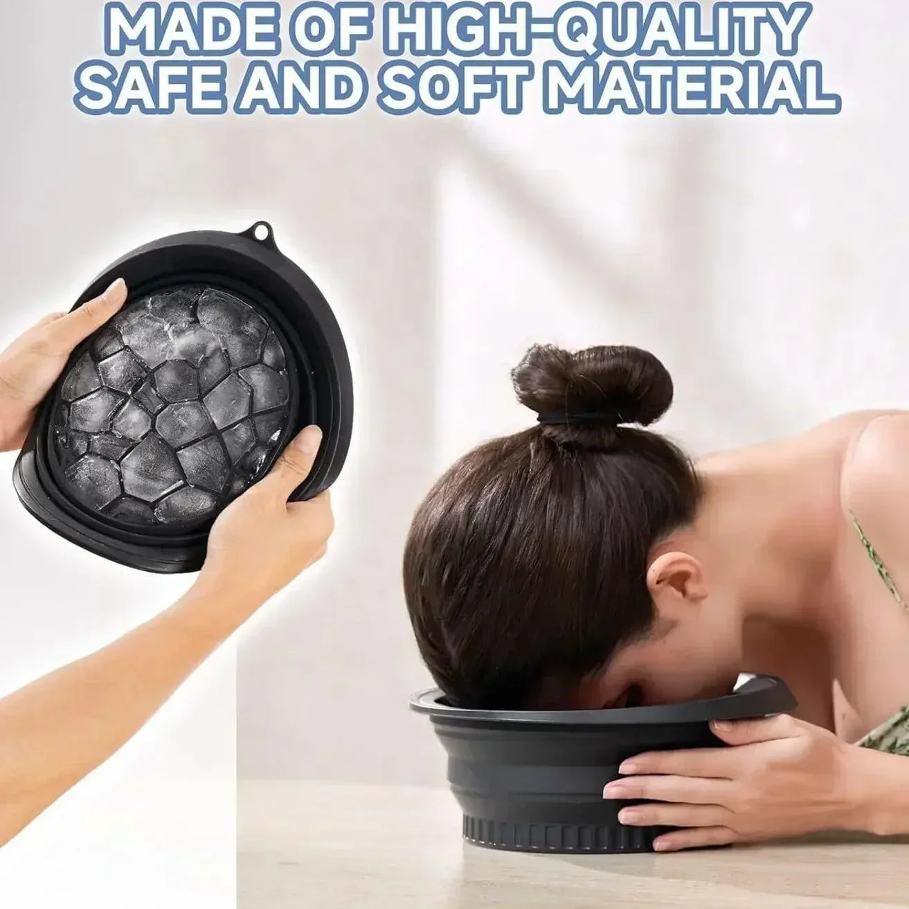 Silicone Ice Cube Bowl – Foldable Ice Facial & Cold Therapy Mold