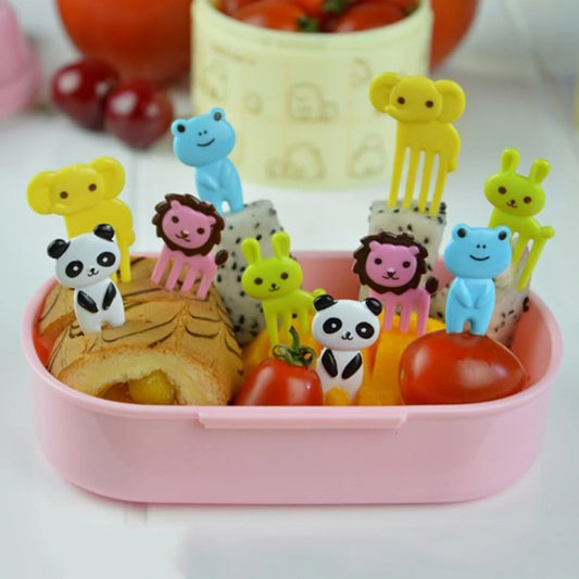 10Pcs Cartoon Fork Set, Kitchen Accessories 