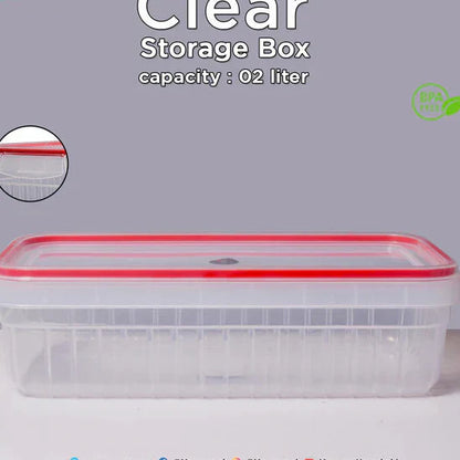 2Ltr Clear Storage Box, Kitchen Accessories 