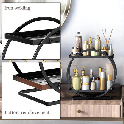 2 Tier Metal Centerpiece Tray