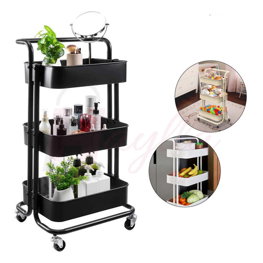 3-Shelf Rolling Storage Cart
