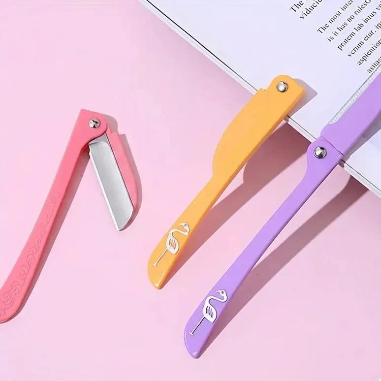 3Pcs Gentle Smooth Edge Foldable Brow Razor Kit