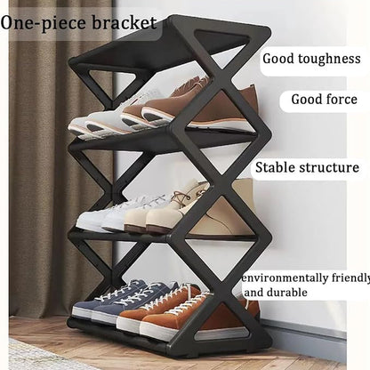 4-Layer Footwear Storage Rack – Durable X-Shape Shoe Organizer