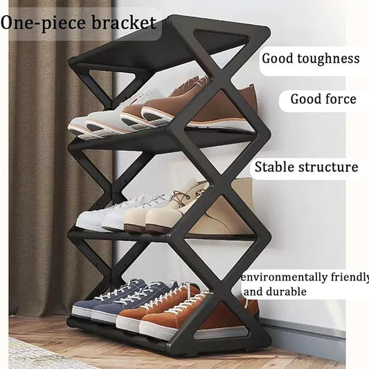 4-Layer Footwear Storage Rack – Durable X-Shape Shoe Organizer