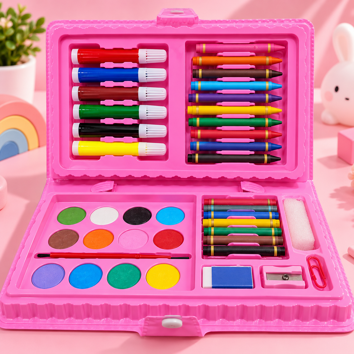 42 Pcs Drawing Color Kit Stationary Set With Crayon & Water Color Set