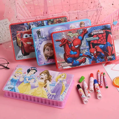 42 Pcs Drawing Color Kit Stationary Set With Crayon & Water Color Set