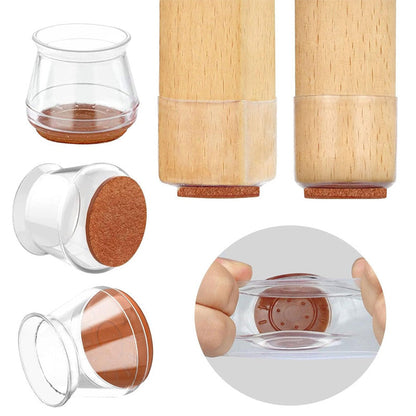4 Pcs Silicone Chair Leg Protectors