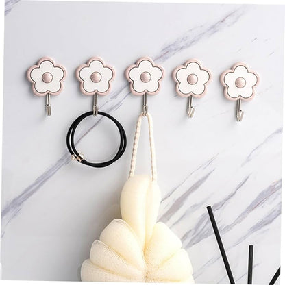 5-Piece Flower Wall Hook Set