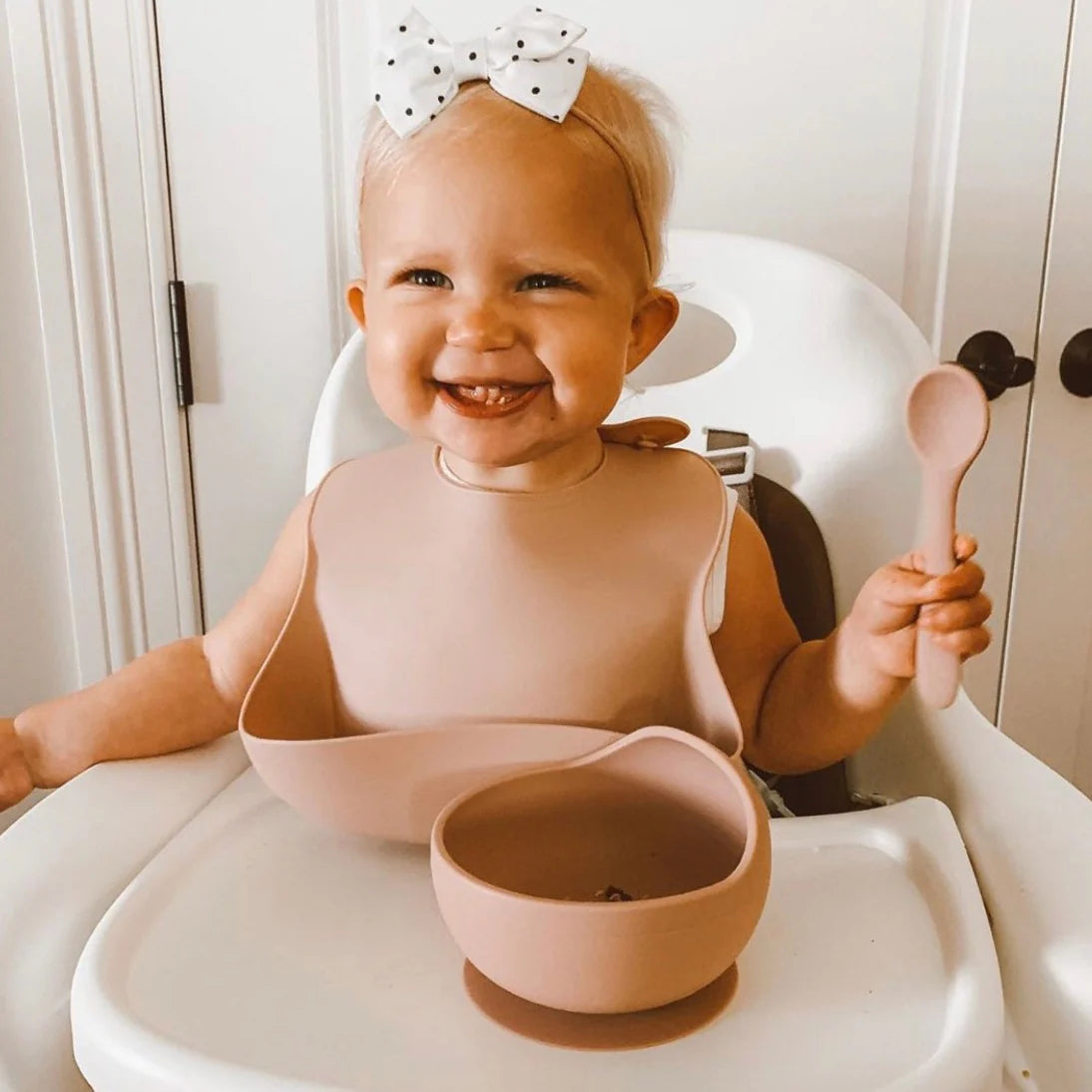8PCS Eco Friendly Silicone Baby Dining Set