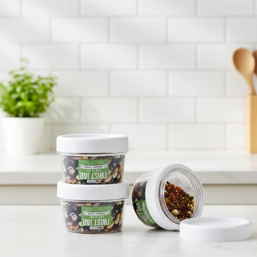 200ml Twist Lid Jars 4 Piece Spice & Herb Set