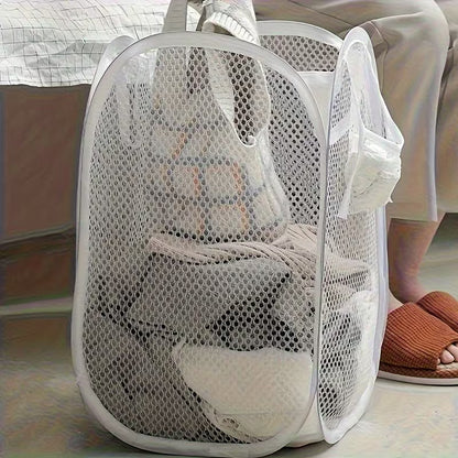 Breathable Mesh Foldable Laundry Basket For Home & Travel