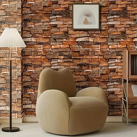 Brown Brick Sheet, Home ad Wall Decor 
