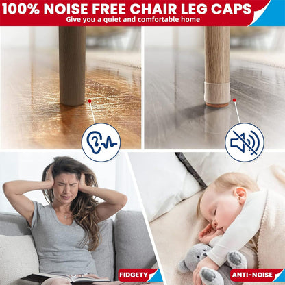 Chair Leg Socks with Felt Pads – Furniture Floor Protection Set