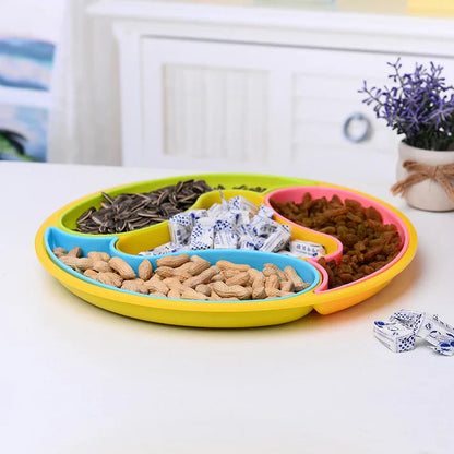 4 Section Food Serving Dolphin Tray