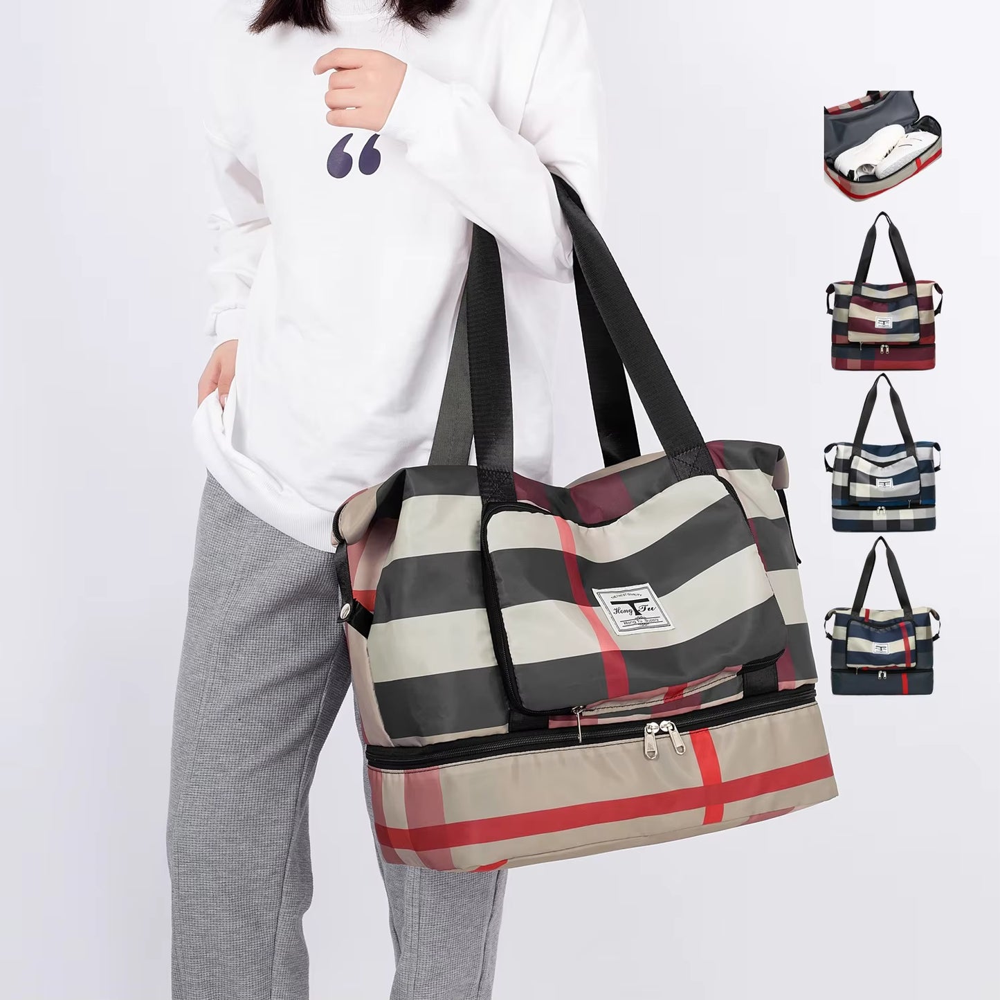 Expandable Travel Bag Trendy Multicolor Design