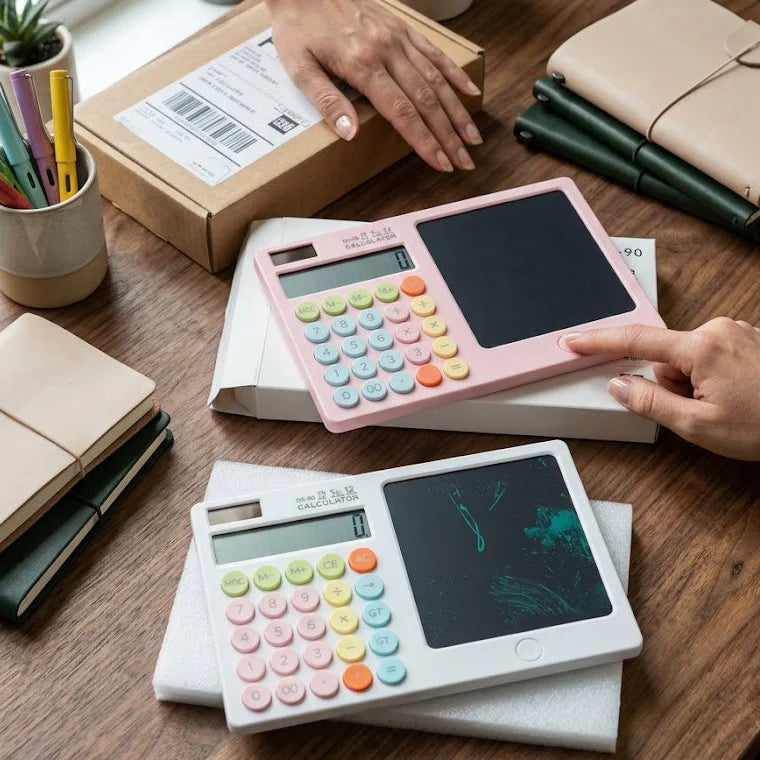 Portable Corporate Business LCD Calculator Executive Notepad Edition