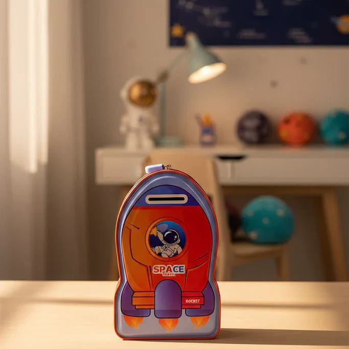 Children’s Piggy Bank Cash Box With Coin Organizer