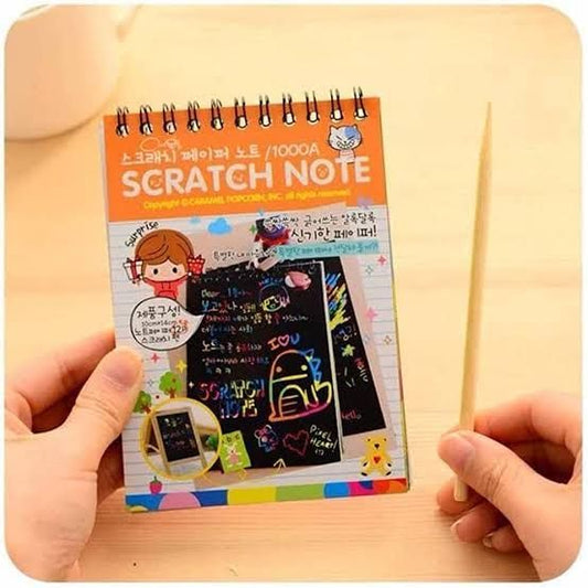 Mini Rainbow Scratch Art Pad Creative Drawing Paper For Kids