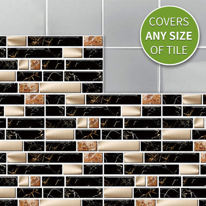 New 24Pcs Brick Tile Stickers