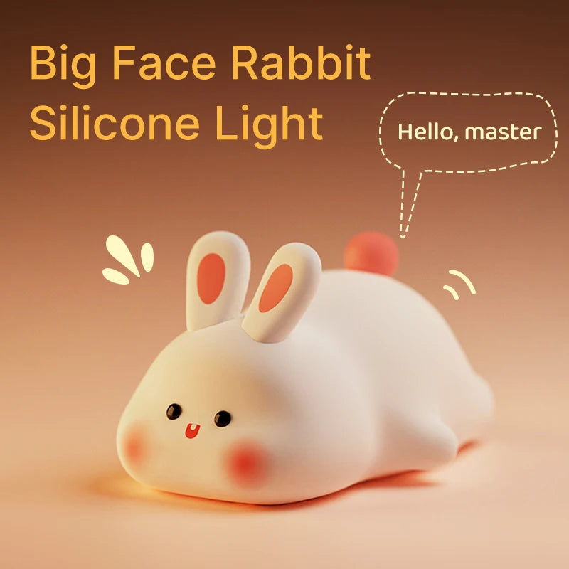 Silicone Rabbit Lamp Calm & Soft Lighting