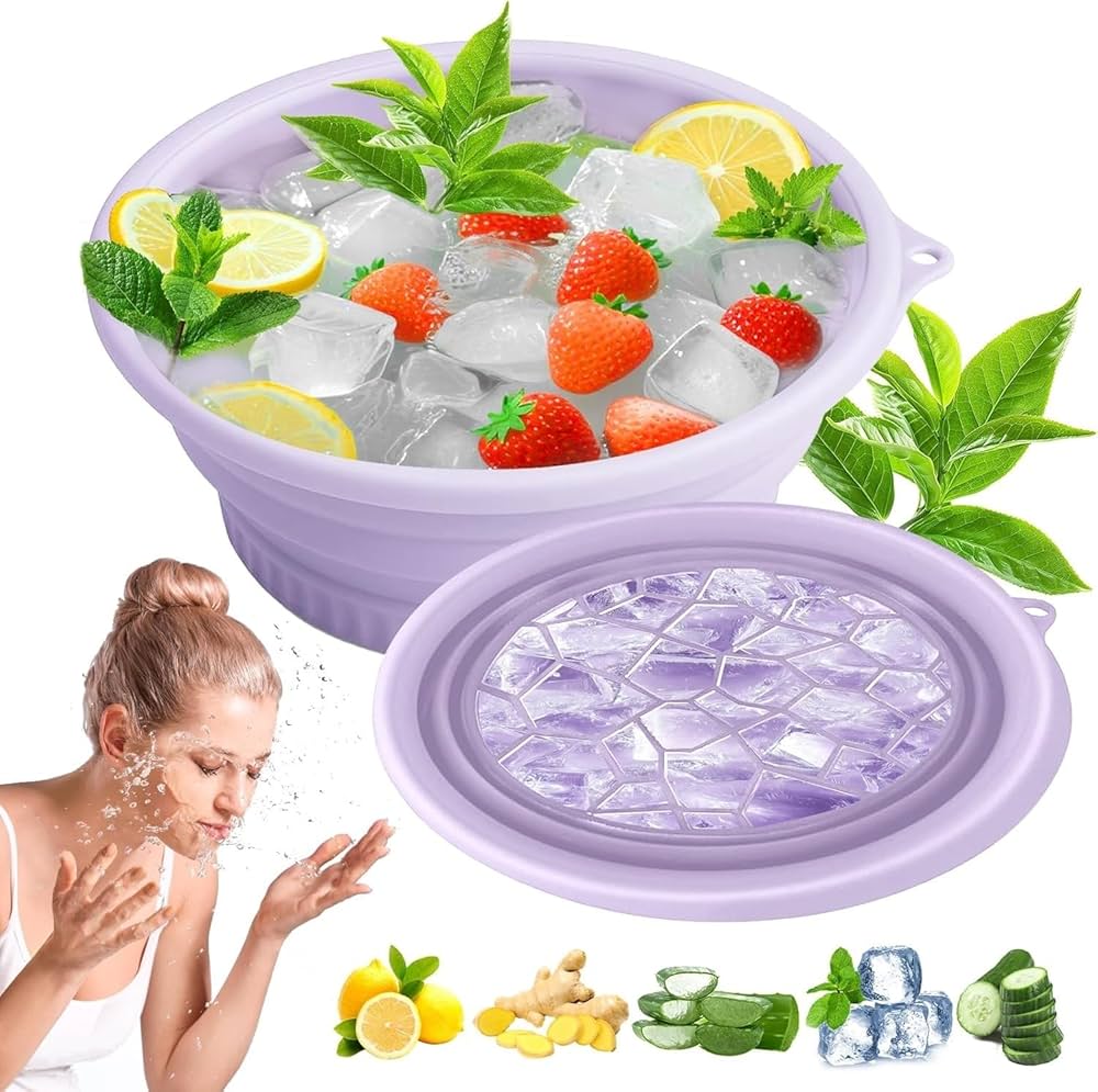 Silicone Ice Cube Bowl – Foldable Ice Facial & Cold Therapy Mold