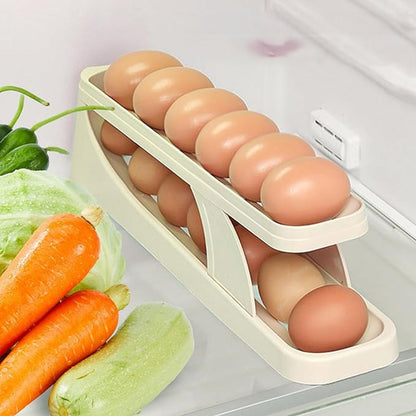 Sliding Rail Egg Storage Box – Large Capacity Fridge Egg Organizer