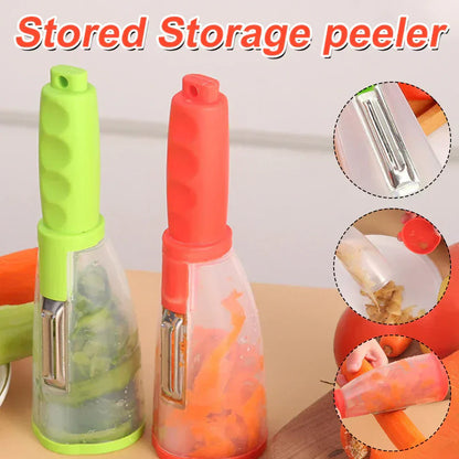 Vegetable Slicer & Peeler With Removable Storage Container