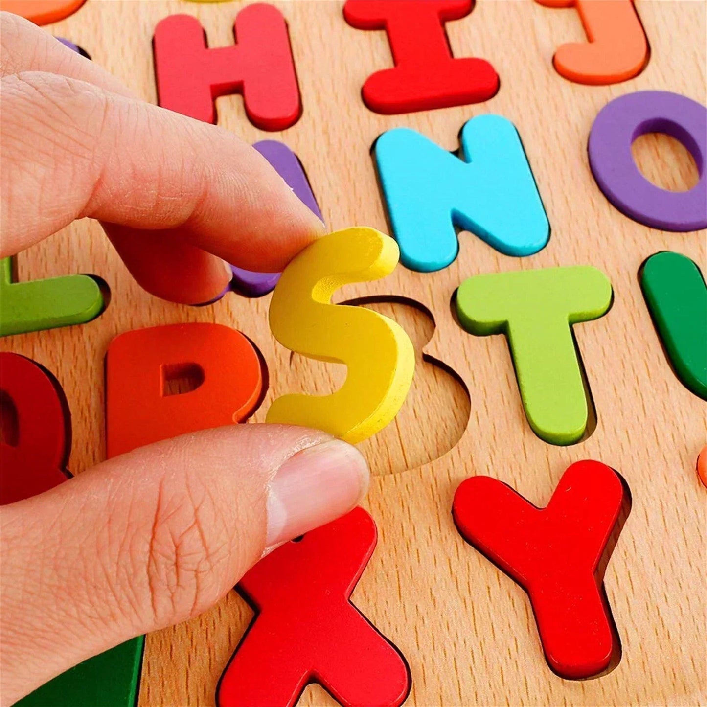 Wooden ABC, Numbers & Shapes Educational Puzzle for Kids