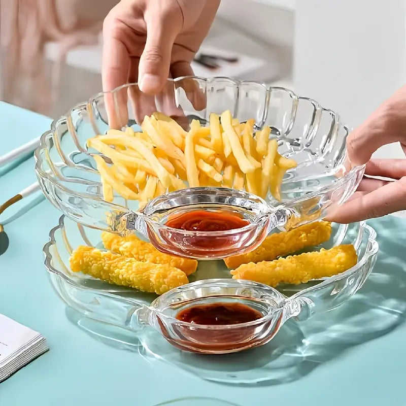 Transparent Acrylic Snack Plate For Long Lasting