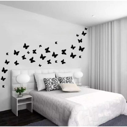30 Wooden Butterfly Decor Pieces With Sticky Tape