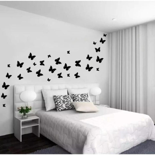 30 Wooden Butterfly Decor Pieces With Sticky Tape