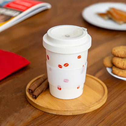 Eco Bamboo Travel Mug With Lock Seal Durable & Reusable